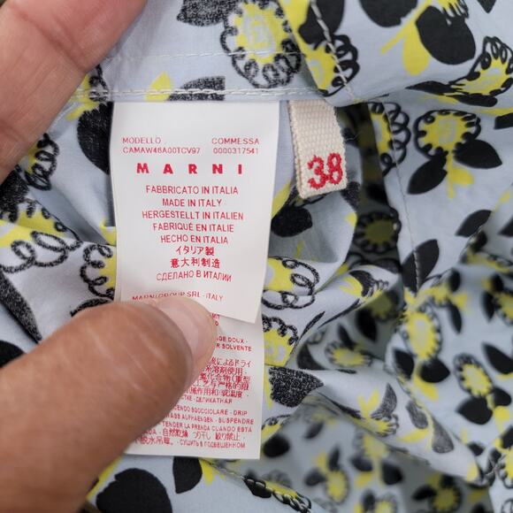MARNI WOMENS BUTTON DOWN SHIRT, SIZE 38 - Picture 5 of 8